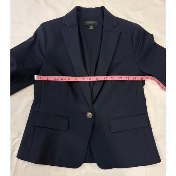 Ann Taylor women's Classic Blue Business Blazer Size 0 Size 2 - Picture 8 of 8